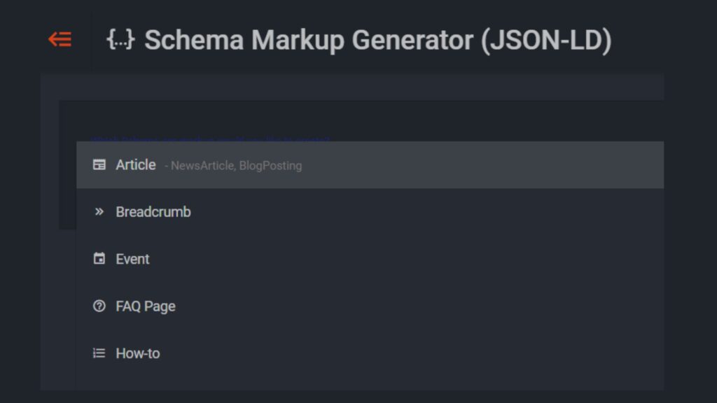 Types of Schema Markup 